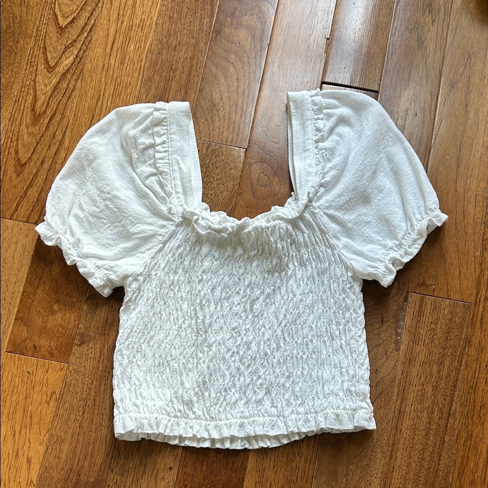 White Ruffle Top - Picture 1 of 2